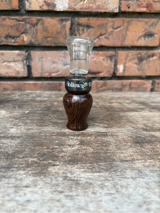Hollow wood Other - Dark Brown Men's Accessory - Glass Top Duck Call